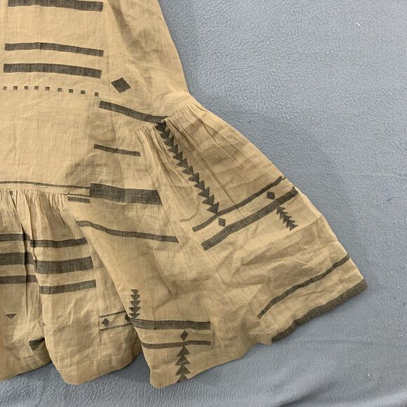 World of Crow Nutmeg Tiered Hand Woven Slip Dress Womens XXS - Picture 4 of 16